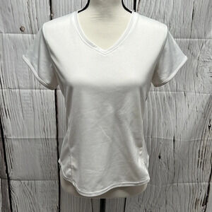 Jockey White V-Neck Workout Tee white - Size Large
